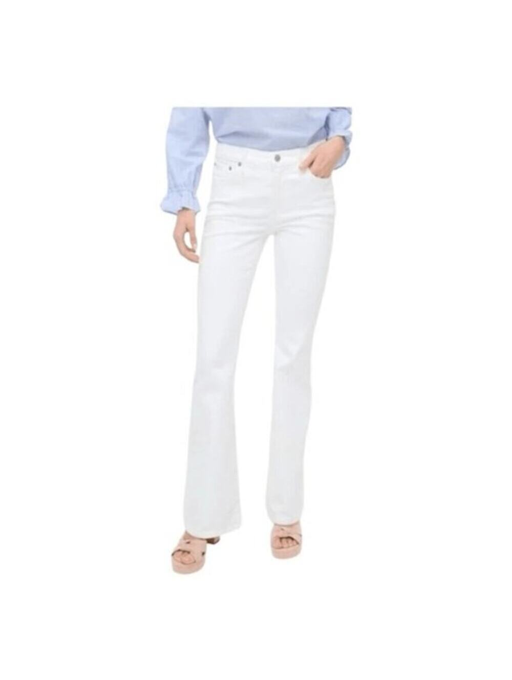 J. Crew NWT Women's White Full Length Flare Jeans Size 31P